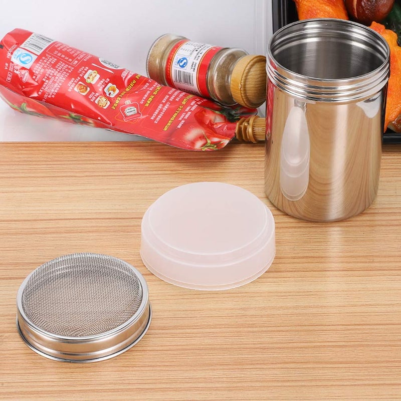 Accmor 3 Pack Powdered Sugar Shaker Duster, Cinnamon Shaker Flour Sifter, Fine Mesh Stainless Steel Dredge for Baking Soda Flour Cinnamon Cocoa - Image 5